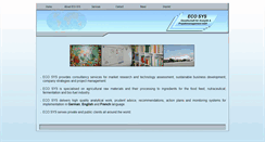 Desktop Screenshot of ecosyseurope.com